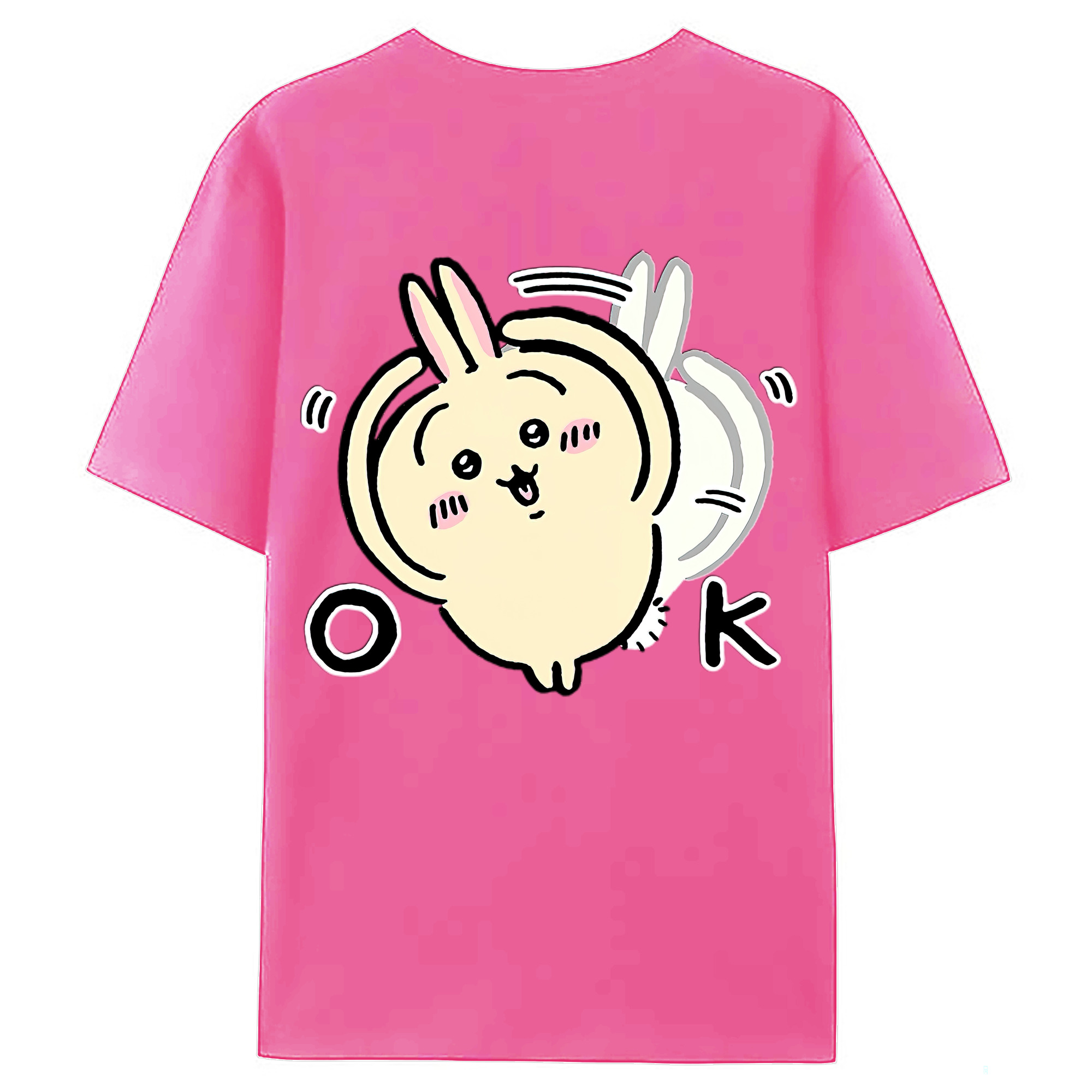 （画像用） ちいかわ うさぎ Chii-kawa usagi レディース半袖Tシャツ(バックプリント)